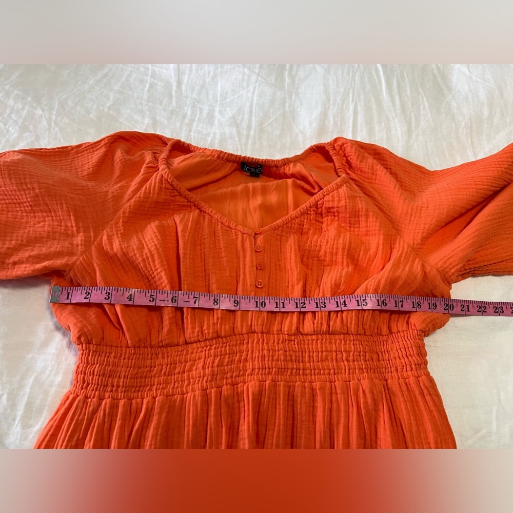 Elegant Orange Midi Dress - Picture 5 of 9